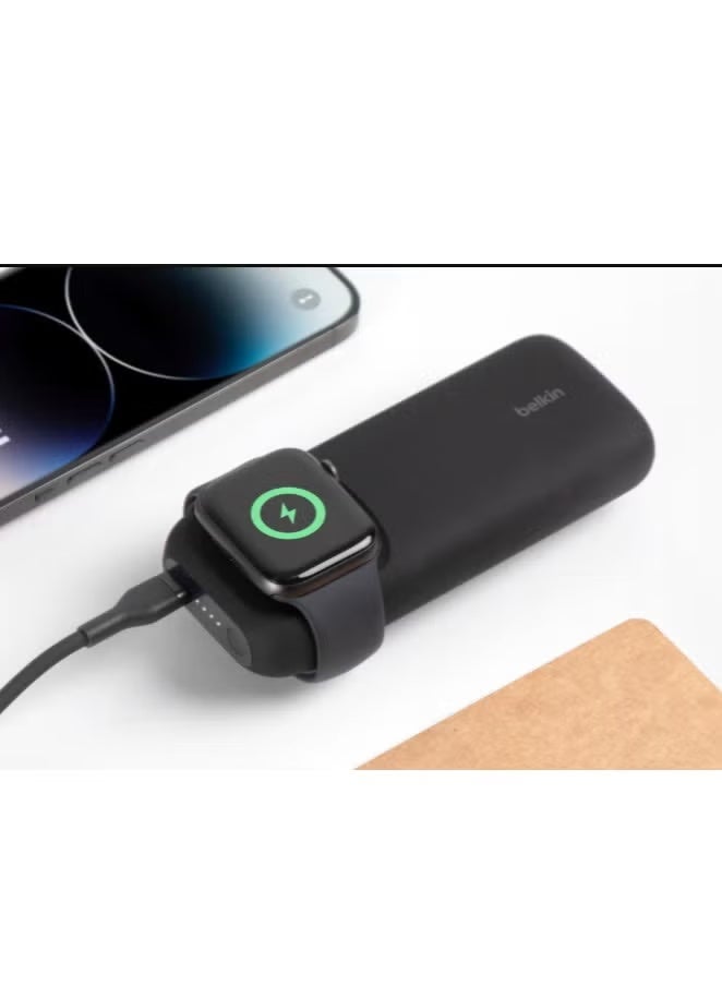 فيبكا Belkin BoostCharge Pro Fast Wireless Charger for Apple Watch + Power Bank 10000 mAh - Image 3