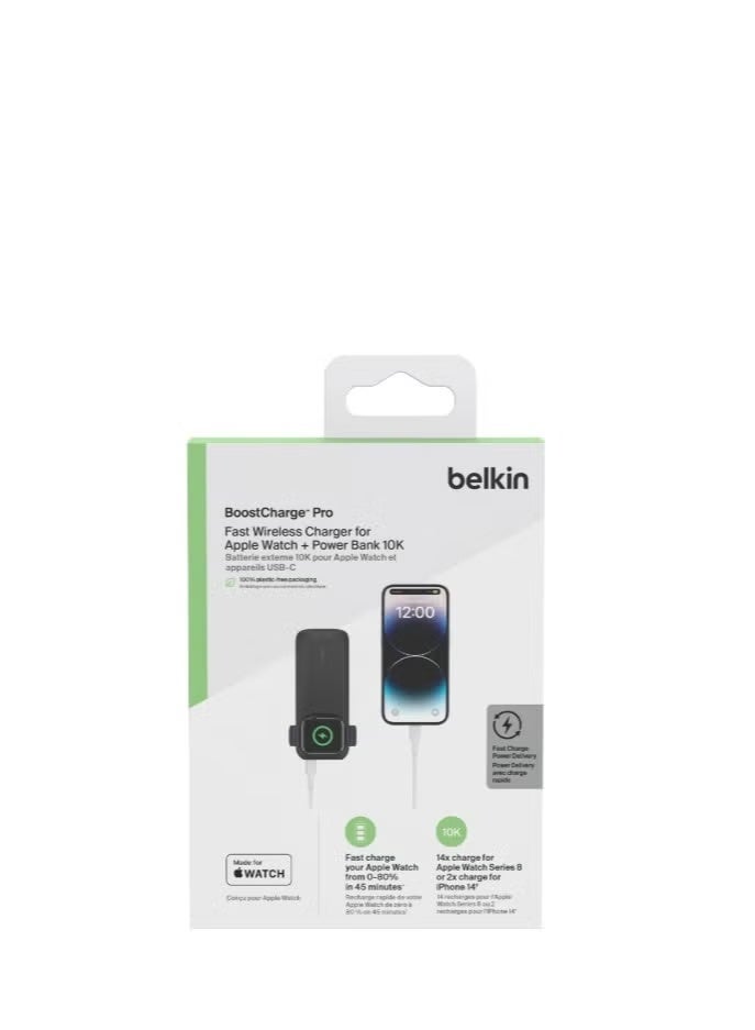 فيبكا Belkin BoostCharge Pro Fast Wireless Charger for Apple Watch + Power Bank 10000 mAh - Image 5