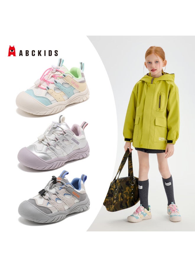 Abc Kids Dopamine Autumn Fashion Girls' Versatile Casual Shoes New Boys' Thick-soled Breathable Sports Shoes White Yellow Rose Size 28 - Image 4