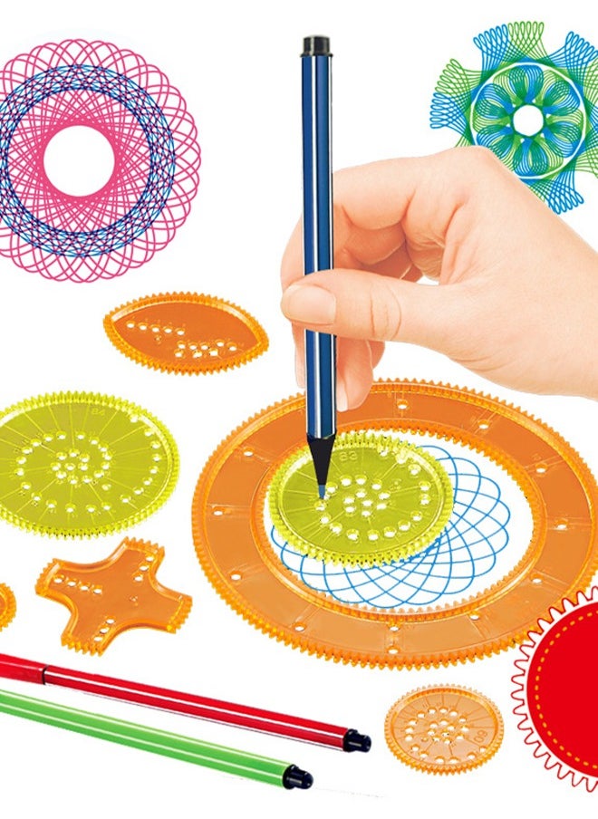 GROIC - 27 Pieces Spirograph Design Set Classic Gear Design Kit - Image 1