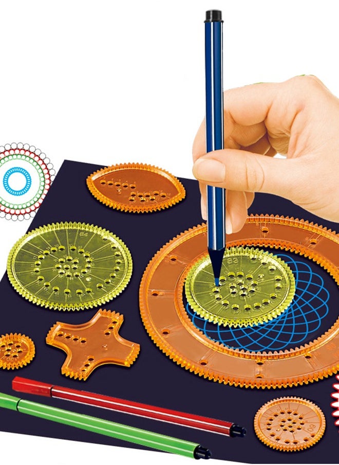 GROIC - 27 Pieces Spirograph Design Set Classic Gear Design Kit - Image 1