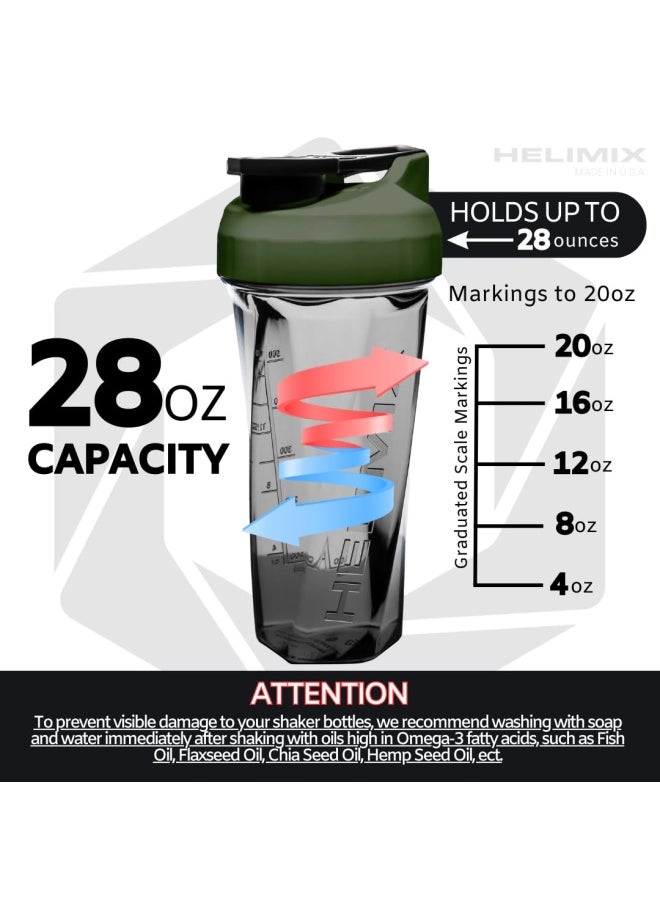 Helimix 2.0 Vortex Blender Shaker Bottle Holds Upto 28Oz No Blending Ball Or Whisk Usa Made Portable Pre Workout Whey Protein Drink Shaker Cup Mixes Cocktails Smoothies Shakes Top Rack Safe  - Image 2