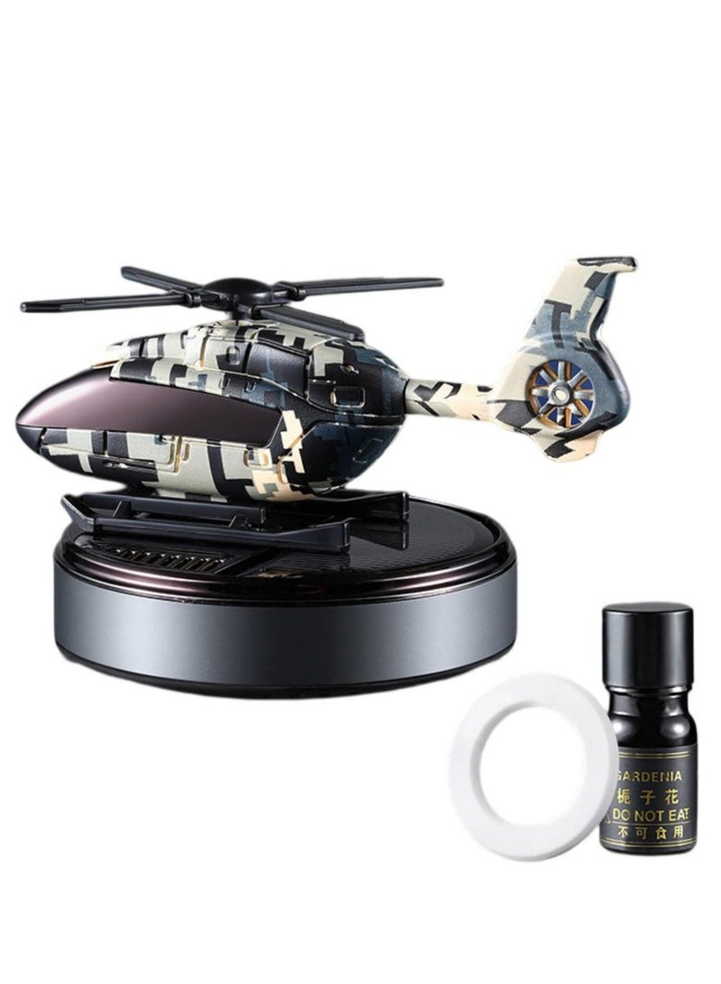 Solar Air Freshener Alloy Helicopter Air Freshener For Car And Home Fragrance - Image 1
