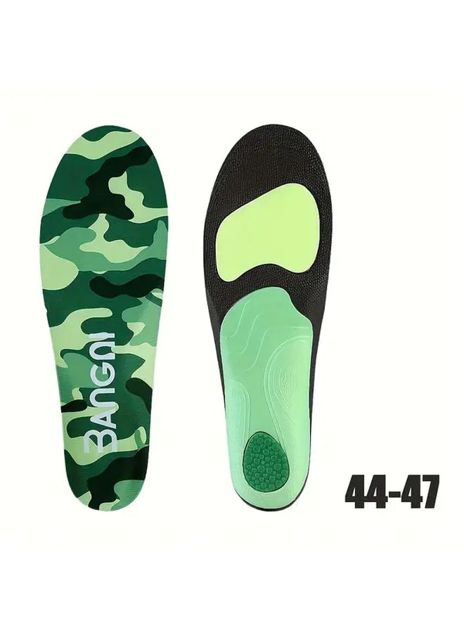 EVA Shock Absorption Insole With U Shaped Heel Cup And Arch Support Size 44 47 Green Black - Image 5