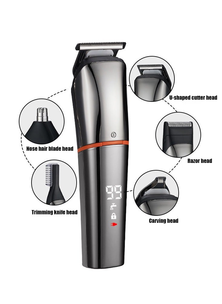 NIBEMINENT ماكينة قص الشعر متعددة الوظائف للرجال، ماكينة قص شعر الأنف واللحية، ماكينة حلاقة شعر كهربائية احترافية - Image 2