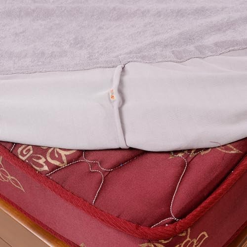 Tidy Sleep 100% Waterproof Premium Cotton Mattress Protector | Breathable and Hypoallergenic Ultra Soft Fitted Bed Protector (72"x48" Double) Grey - Image 3