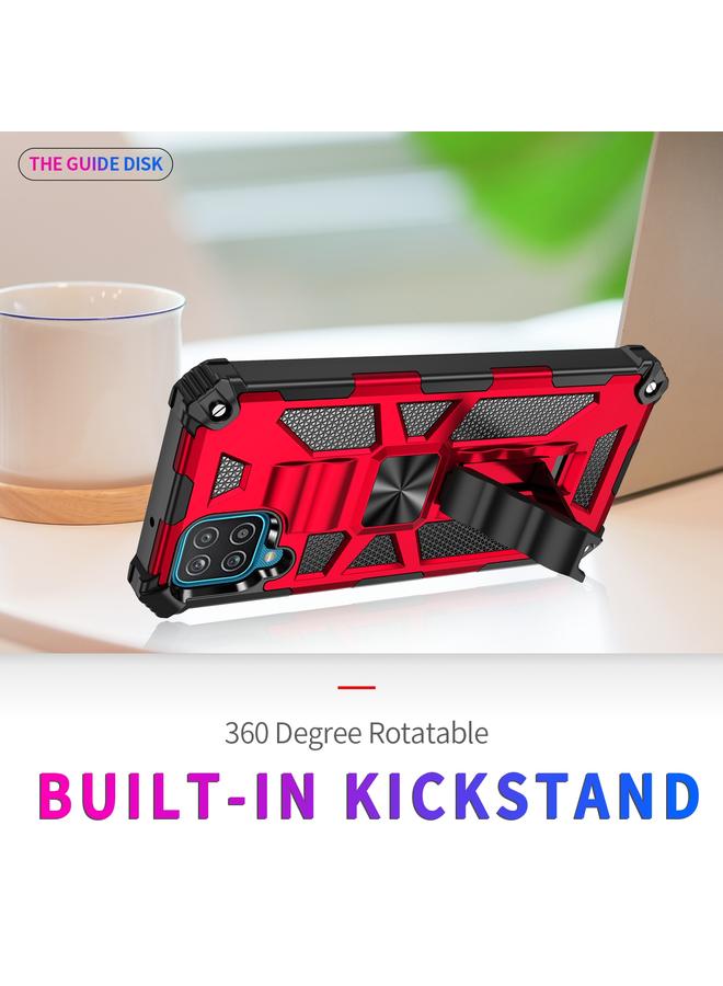 اس-توب جراب لهاتف Samsung Galaxy A12 جراب واقٍ مغناطيسي مقاوم للصدمات من مادة TPU + PC مع حامل - Image 5