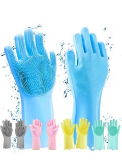 TIGER FLOPRO Silicone Scrubbing Gloves with Textured Palms and Fingers – Heat-Resistant, Durable & Flexible Cleaning Gloves for Kitchen, Dishes, Pet Care & Household Use – Easy to Clean, Reusable & Eco-Friendly Design  - Image 1