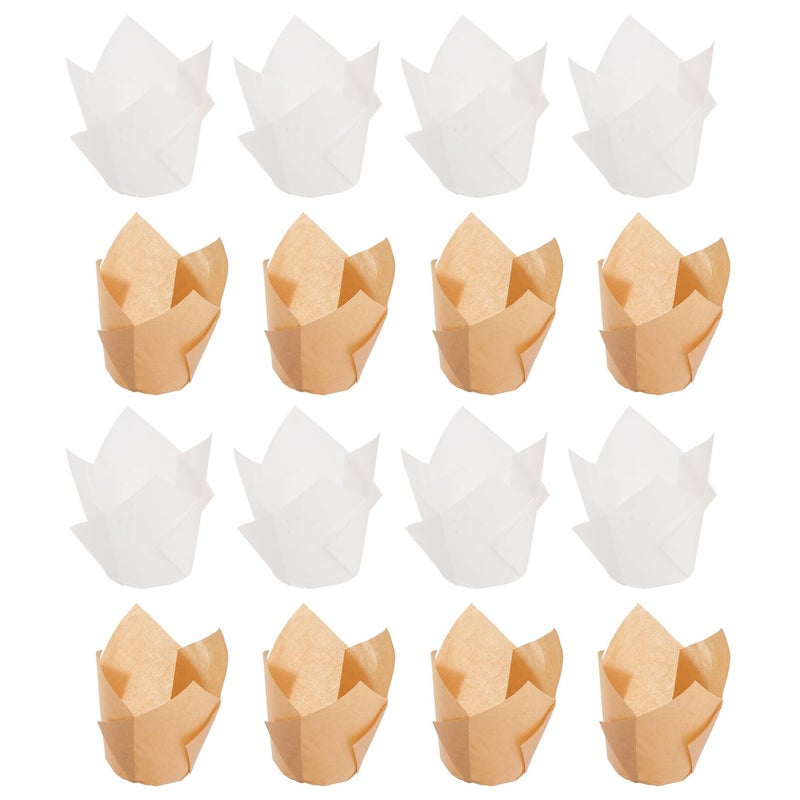 Tulip Cupcake Liners 100Pcs High Temperature Resistant Greaseproof Baking Cups - Image 2