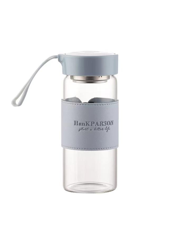 Beauenty Internet Celebrous Strictly Selected High Borosilicate Glass Cup Transparent Simple Water Cup With Cup Cover Anti-scalding Portable Handled Cup