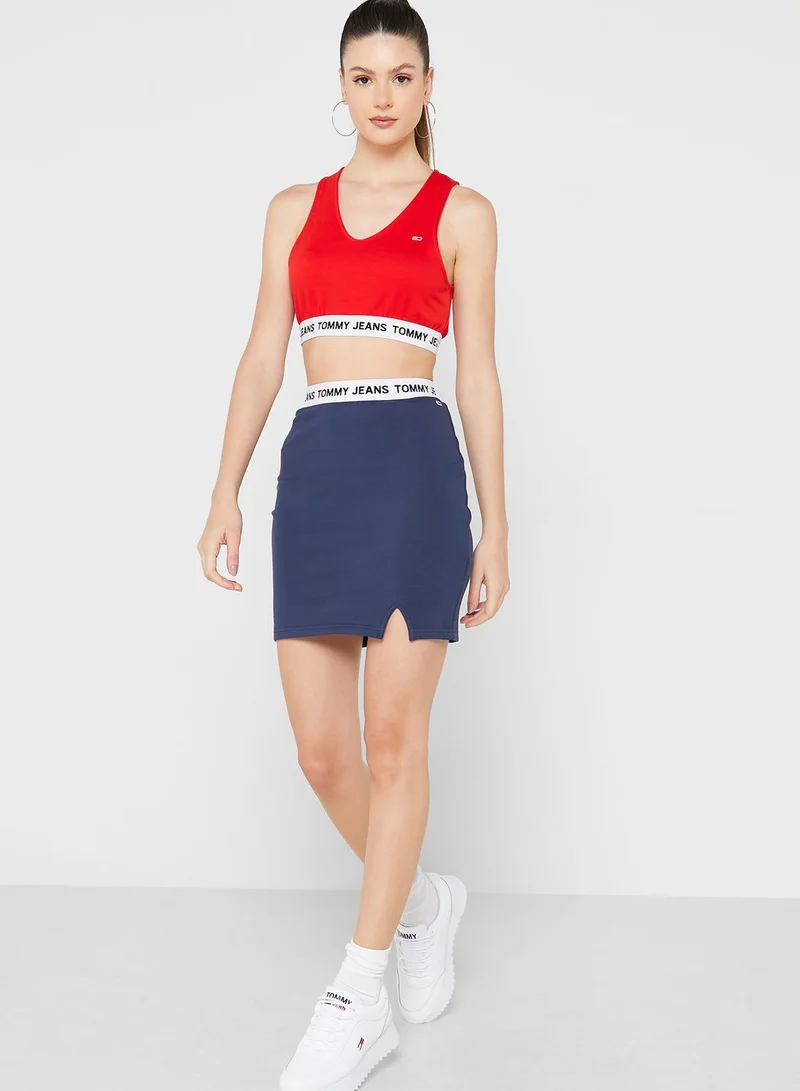 TOMMY JEANS Logo Bodycon Mini Skirt