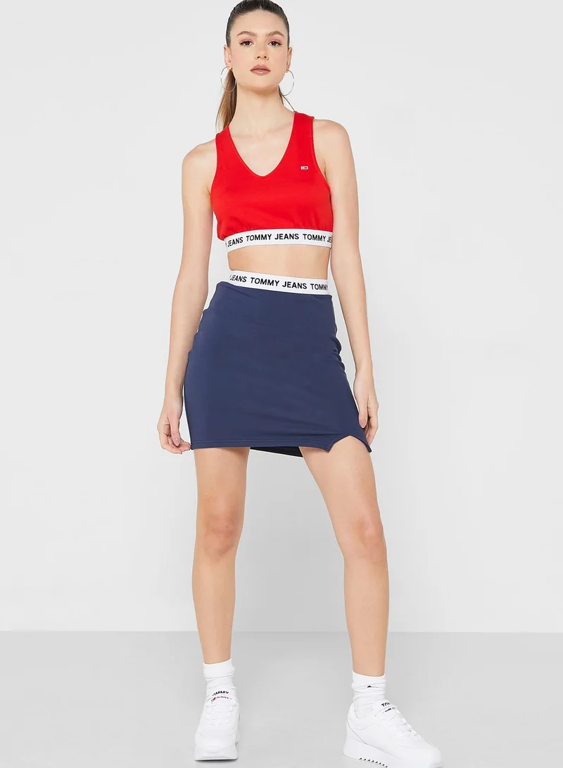 TOMMY JEANS Logo Bodycon Mini Skirt