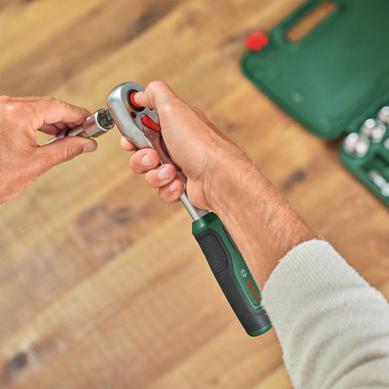 BOSCH 1/2" Ratchet High Torque 768Nm, Ergonomic Design & Secure Socket Fixing for Effortless DIY Car Mechanics and Assembly Tasks - Image 4