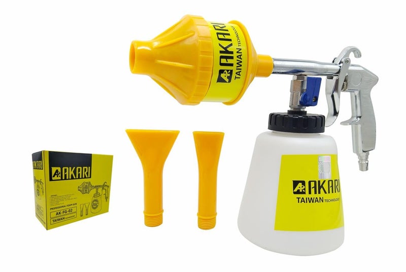 HANUMETO AKARI Foam Gun,Shampoo Foam Spray Gun for Washing and Cleaning Air Assisted Sprayer Air Foam Gun (1 Foam Gun, 1, Extension, 1 Container) (Plastic, Easy Grip, Adjusted), (AK-FG-02) - Image 1