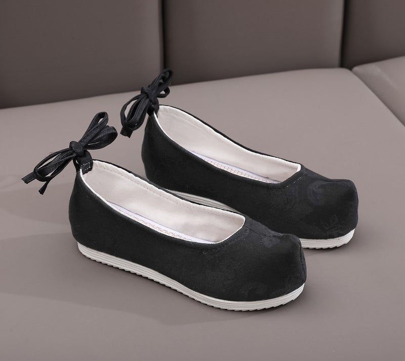 Arch Shoes Hanfu Shoes Solid Color National Style Ancient Costume Antique Elegant Stage Film And Television Embroidered Cloth Shoes Women'S Shoes - Image 1