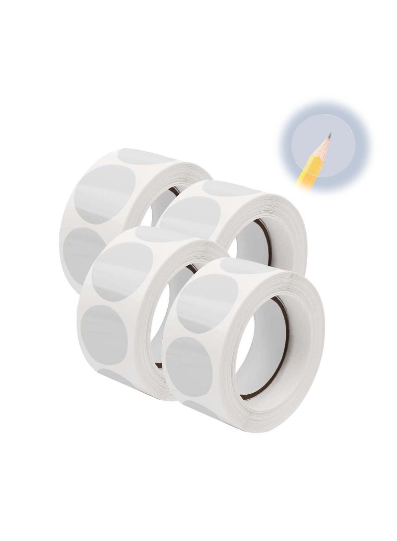 SYOSI Transparent Seal Stickers Round Clear Sealing Labels Self-Adhesive Envelope Tab Retail Package Seals for Envelopes Wedding Birthday Party Gift Packaging 2000Pcs/4Rolls - Image 1