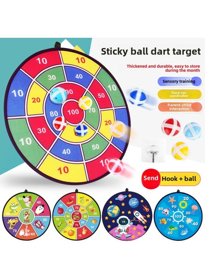 Generic Toy Children Cartoon Sticky Ball Sucker Dart Target Indoor And Outdoor Throwing Sticky Ball Stall Selling-Color: 3 Balls +1 Hook (opp Bag) 90g  - Image 4