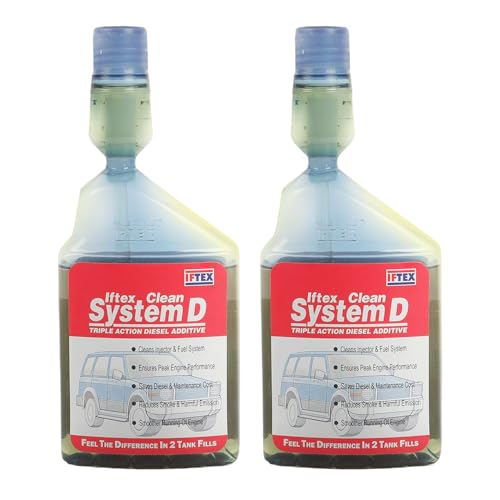 IFTEX® Clean System D with Triple Action Diesel Additive for All Diesel Cars (Pack of 2) (250 ml) / Diesel Fuel Treatment and Injector Cleaner for Cleaning deposits and Mileage Improvement - Image 1