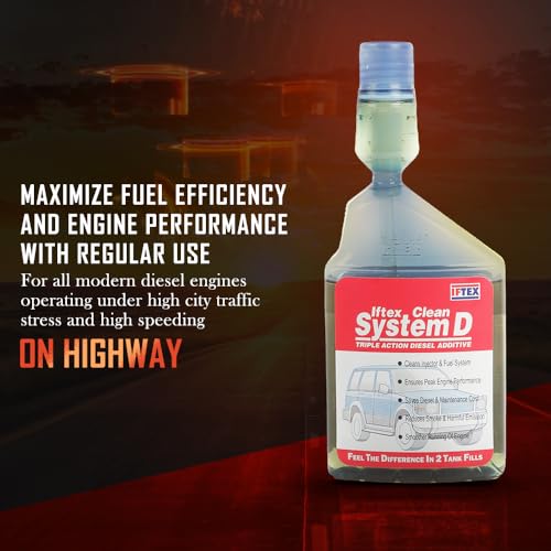 IFTEX® Clean System D with Triple Action Diesel Additive for All Diesel Cars (Pack of 2) (250 ml) / Diesel Fuel Treatment and Injector Cleaner for Cleaning deposits and Mileage Improvement - Image 4