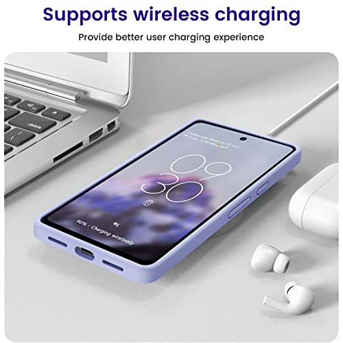 OTOFLY Designed for Pixel 7 Case, Silicone Shockproof Slim Thin Phone Case for Google Pixel 7 6.3 inch (Light Purple) - Image 5