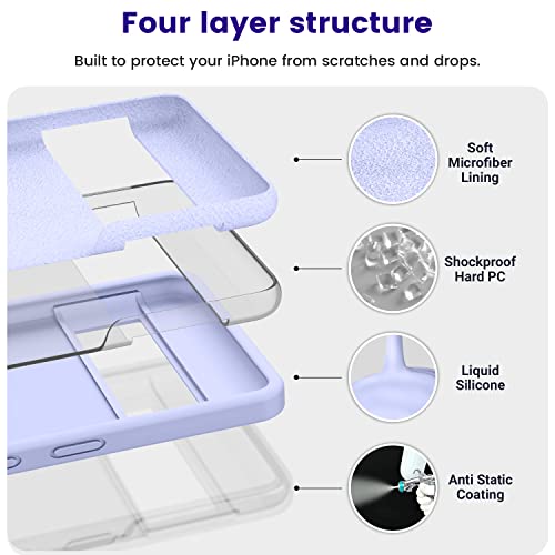 OTOFLY Designed for Pixel 7 Case, Silicone Shockproof Slim Thin Phone Case for Google Pixel 7 6.3 inch (Light Purple) - Image 2
