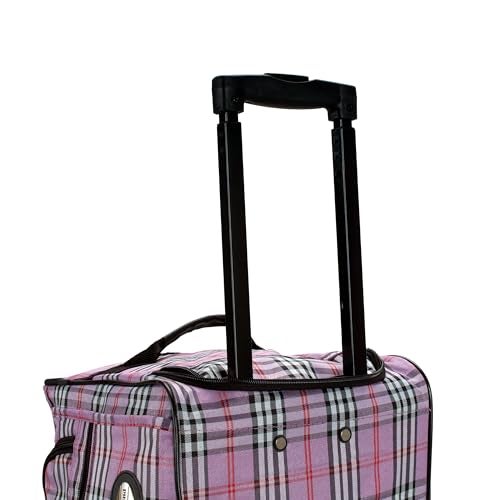 Rockland Rolling Duffel Bag, PINKCROS, 22" - Image 4