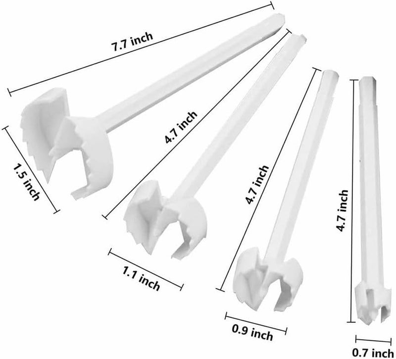 Multi-Use Plastic Manual Vegetable Fruit Corer Cutter Set - 4 Pieces - Image 3