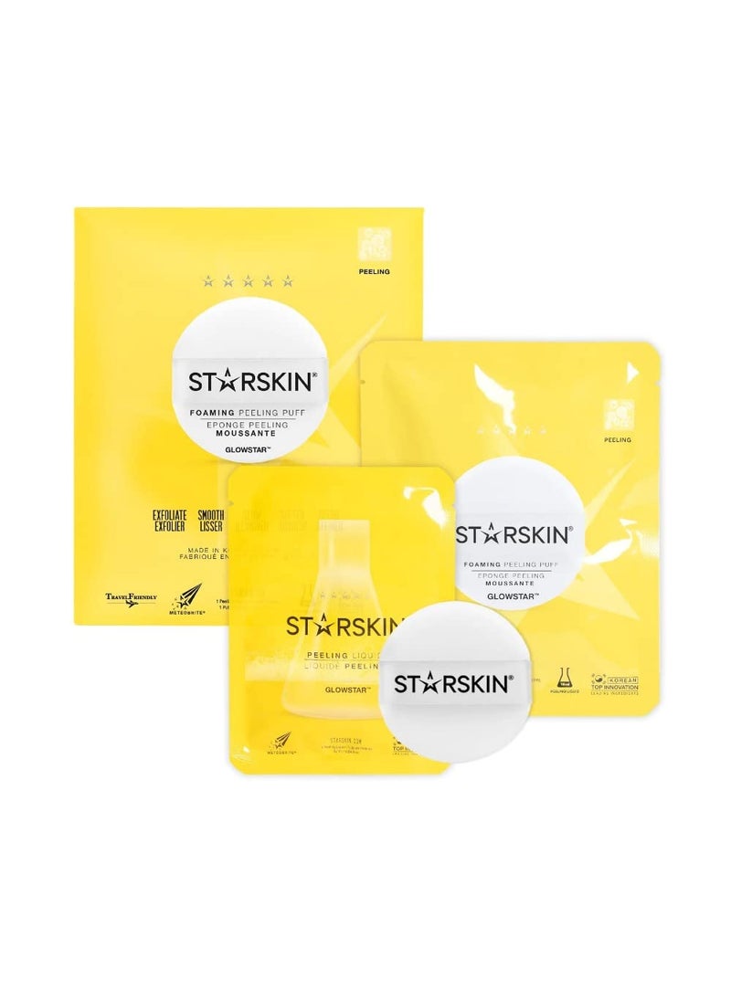 STARSKIN STARSKIN Glowstar Peeling  Exfoliating Puff Deep Cleanses Brightens  Revitalizes Skin with Vitamin C 
