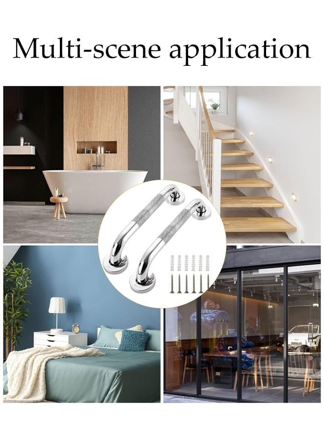 DUNISO 2 PCS Bathroom Grab Bars Handle, Anti-Slip Stainless Steel Safety Handrail,Heavy Duty Wall Mounted Shower Rail Support,Scratch Resistant, Moisture-Proof, Rust Proof,for Shower, Toilet, Bathtub,Elderly, Seniors, Handicap, Disabled - Image 4