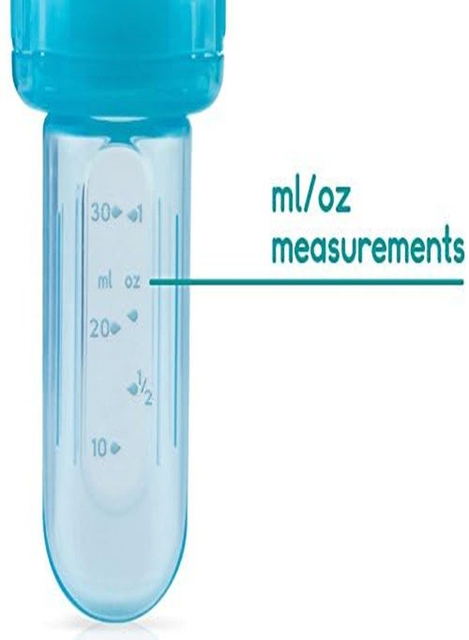 Nuby EZ Squee-Z Silicone Self Feeding Baby Food Dispenser, 1 Count (Pack of 1) - Aqua/Pink/Green, Colors May Vary - Image 5