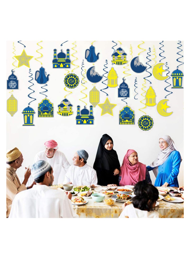 Eid Mubarak Theme Festival Party Decoration Star Moon Castle Pendant - Image 2