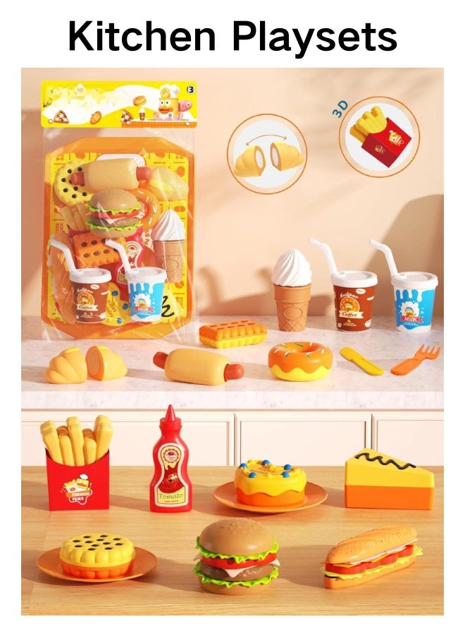 Children's Role Play Toy -Colourful no toxic Fun Kitchen Cutting Play Set - Image 2