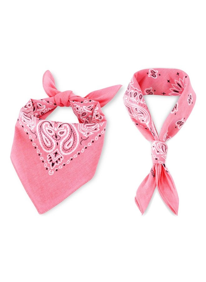 GERINLY Dog and Owner Matching Cowboy Pink Bandana Western Square Puppy Bib 2 Pack Costume Accessory for Valentine - Image 1