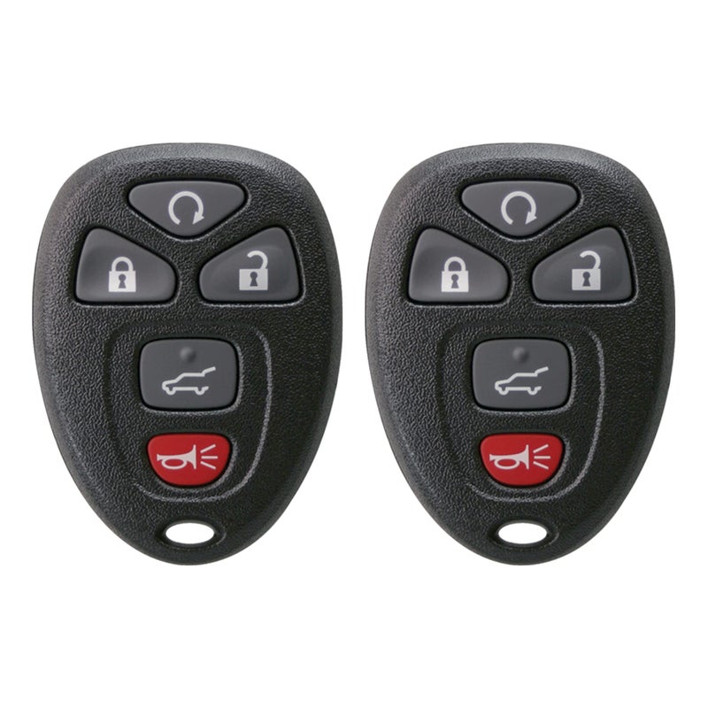 Keyless2Go Replacement for Keyless Entry Car Key Vehicles That Use 5 Button 15913415 OUC60270 OUC60221 SelfProgramming  2 Pack