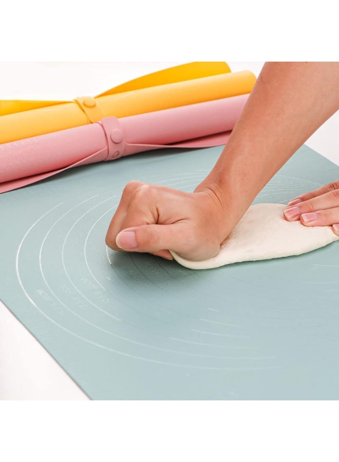 Extra Thick Silicone Pastry Mat Large, 23.6''x15.7'' Macaron Baking Mat, Mats for Crafts, Nonskid Heat Resistant Desk Saver Pad for Kneading mat,Fondant/Counter Pad, Dough Rolling Mat, Cookie Sheet - Image 2