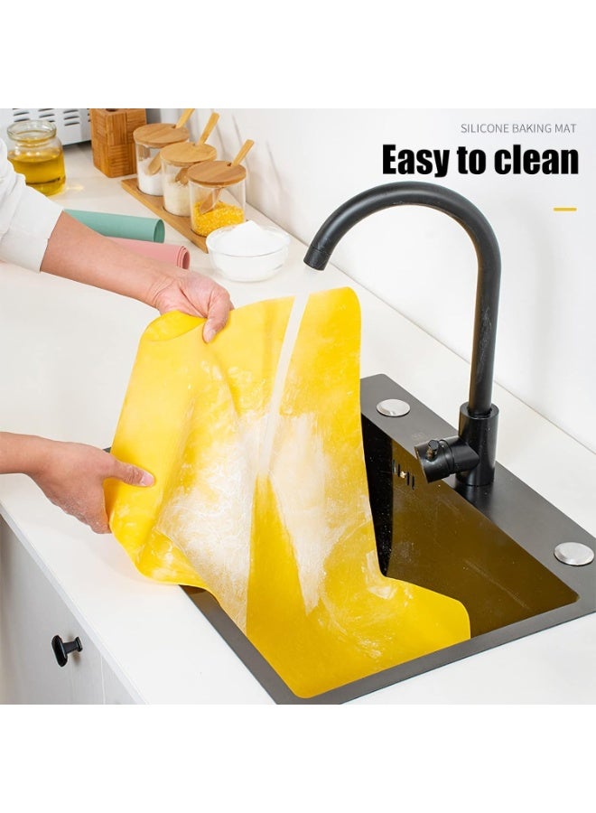 Extra Thick Silicone Pastry Mat Large, 23.6''x15.7'' Macaron Baking Mat, Mats for Crafts, Nonskid Heat Resistant Desk Saver Pad for Kneading mat,Fondant/Counter Pad, Dough Rolling Mat, Cookie Sheet - Image 5