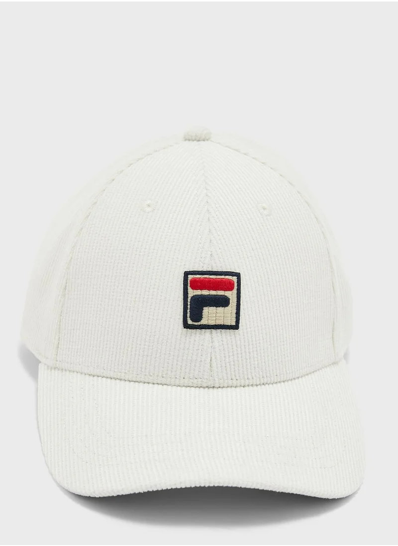 FILA F-Box Logo Corduroy Baseball Cap
