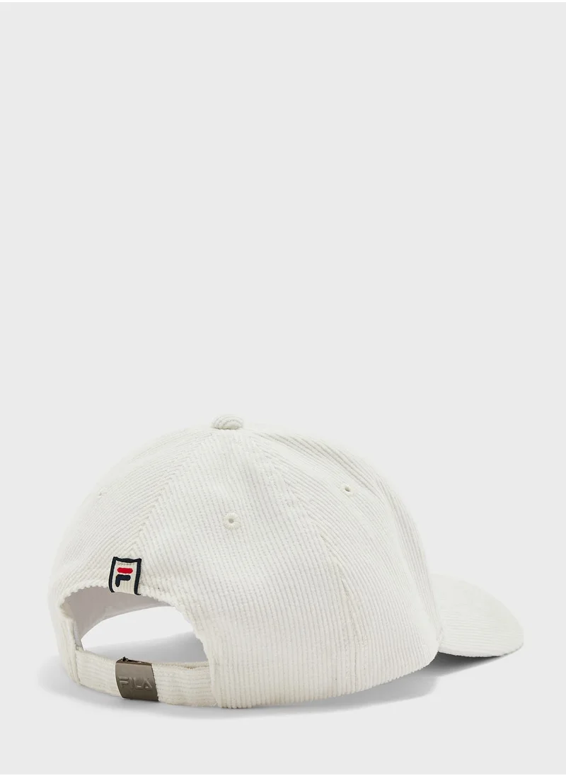 FILA F-Box Logo Corduroy Baseball Cap