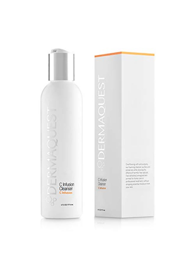 DermaQuest C Infusion Facial Cleanser Vitamin C Antioxidant Brightening Face Cleanser Anti Aging Face Wash For Men Women For All Skin Types 6oz - Image 1