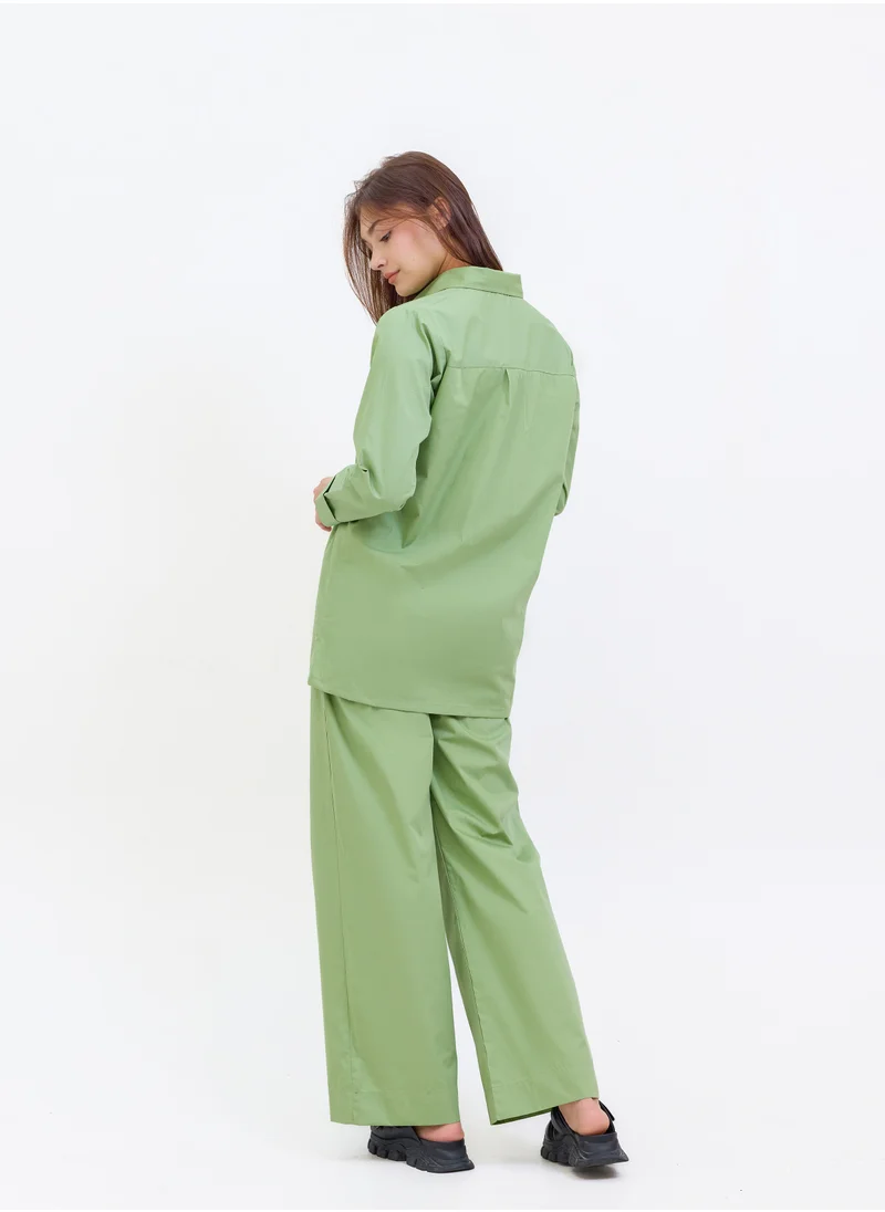 هاسال Button Down Top And Bottom Set