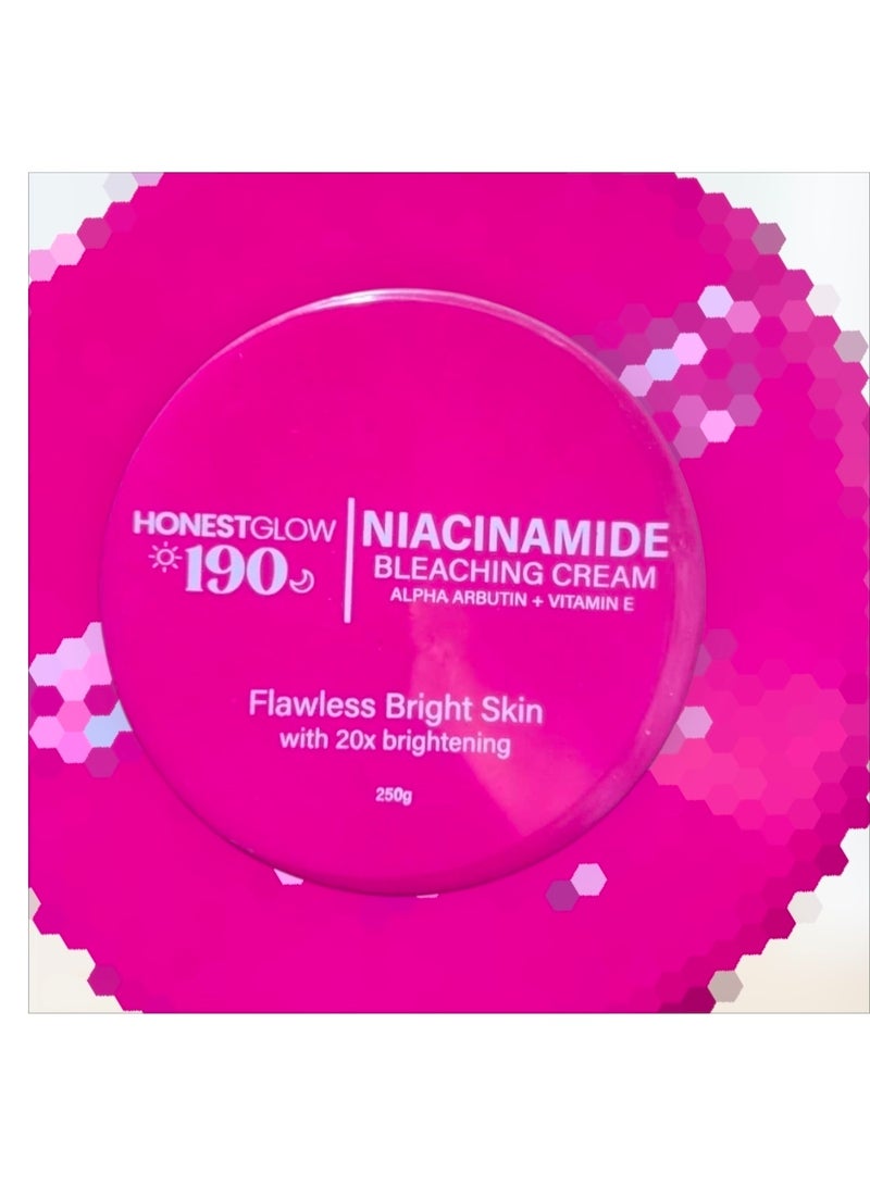 Glow 190 Niacinamide Bleaching Cream(ALPHAARBUTIN+VITAMIN E)FLAWLESS BRIGHT SKIN with20xbrightening 250g - Image 1