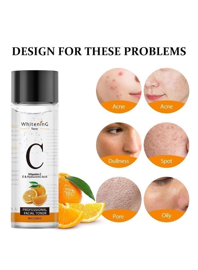 MOOYAM Vitamin C E and Hyaluronic Acid Whitening Toner Facial Toner for Brightening Hydrating and Balancing Skin Tone - Image 5