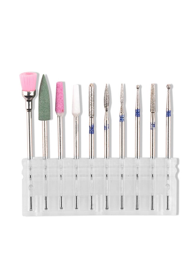 Nail Drill Bits Set Tungsten Steel Drill Bits for Cuticle & Gel Nail Polish Removal Pedicure & Manicure Electric Nail Drill Replacement Drill Bits - Image 1