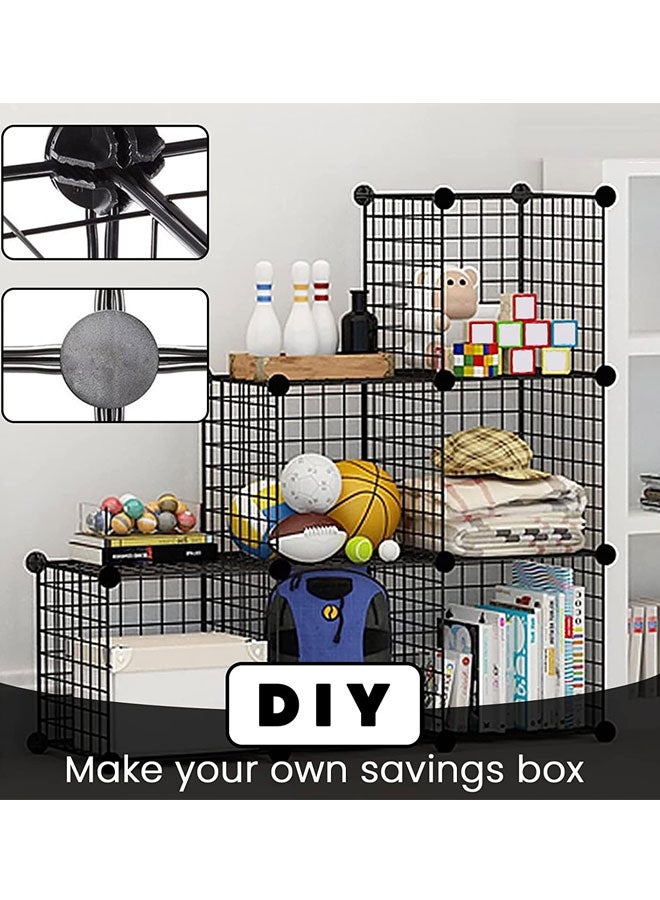 Large DIY Cat Cage Playpen Metal Wire Kennels Pet Cage for Rabbit Small Animal Indoor  Black - Image 2