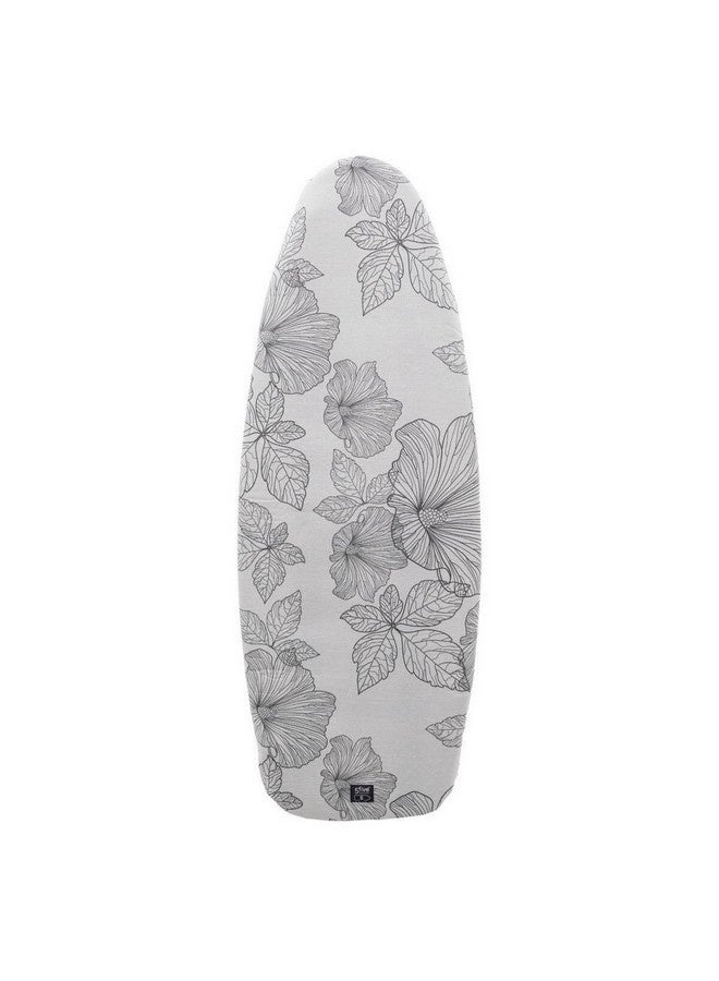 Five Simply Smart Floral Pattern 2-Layer Ironing Board Cover White and Black 105-110 x 30-40 cm 186106 - Image 1