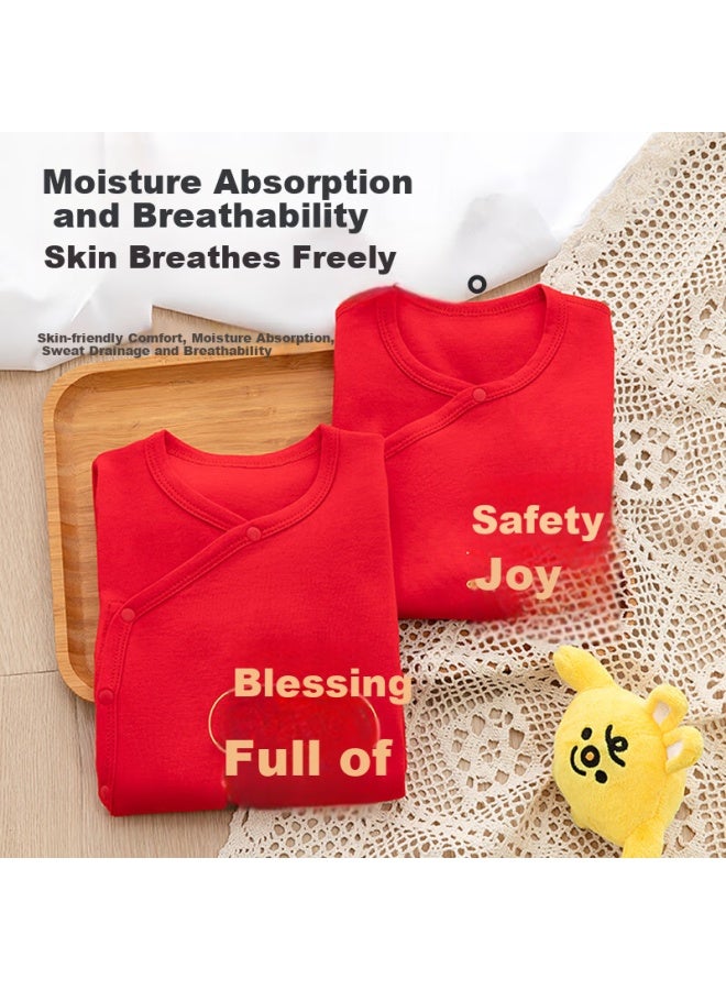 Babyprints Babyprints Baby Onesie 1st Birthday Red Romper Crawling Suit Baby's First Year Celebration Outfit New Year Clothes Birthday Bodysuit Blessings Full Of Joy 80  - Image 1