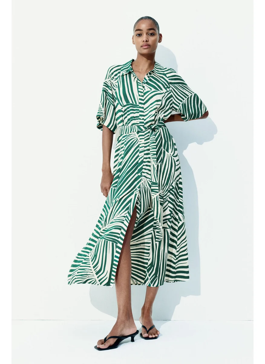 اتش اند ام Tie-Belt Shirt Dress
