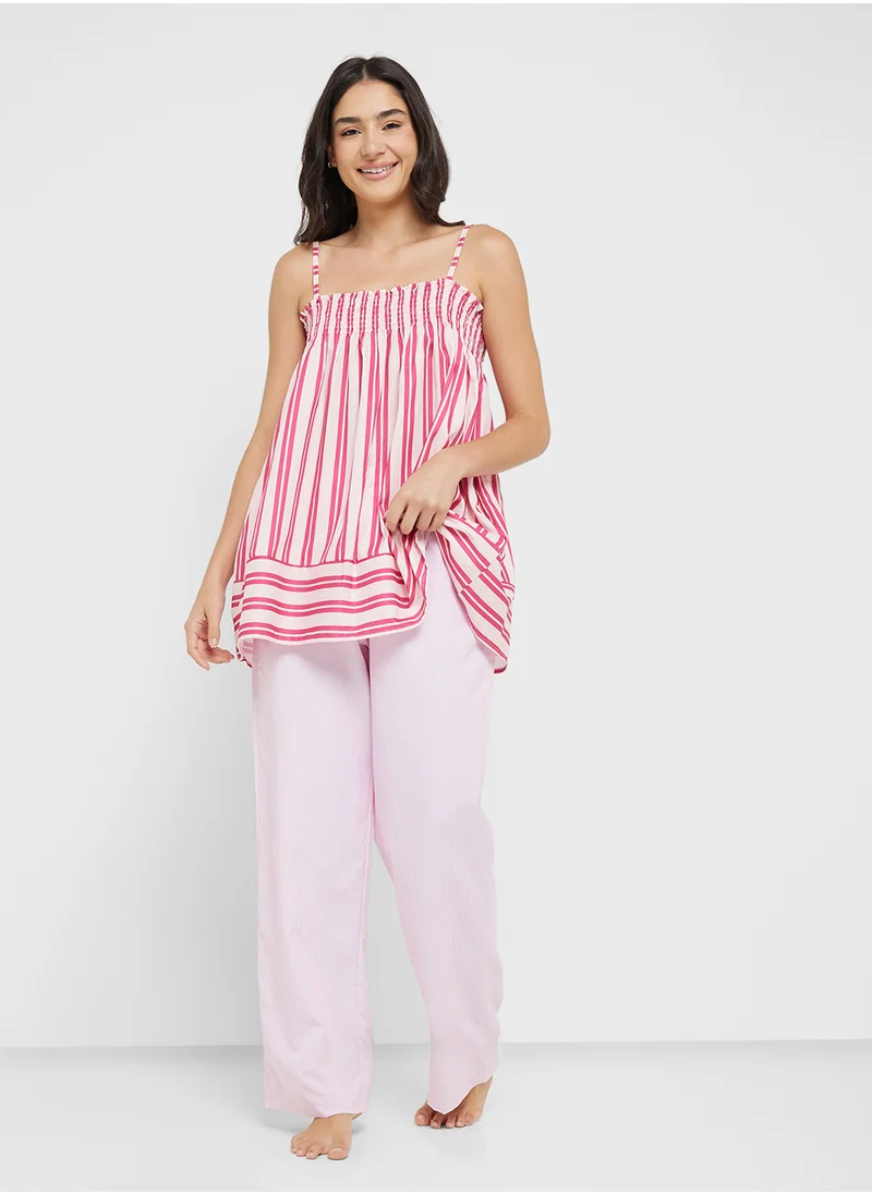 جينجر Relaxed Fit Stripe Pyjama Pant