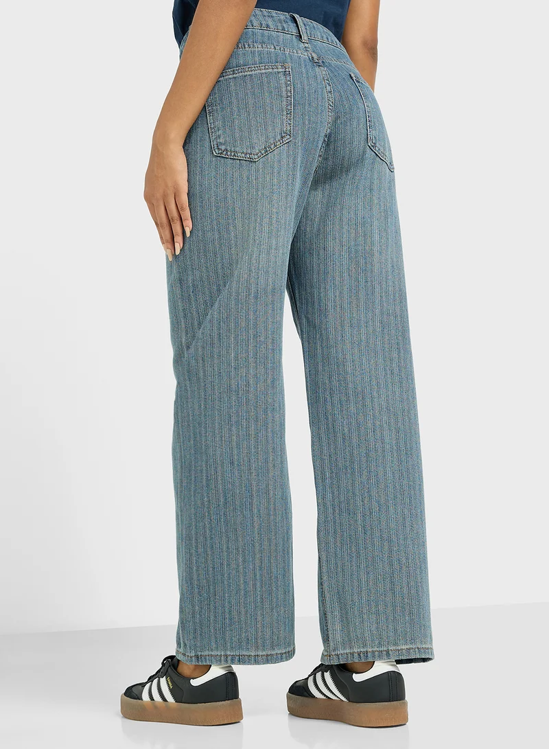 Ginger High Rise Straight Fit Jeans