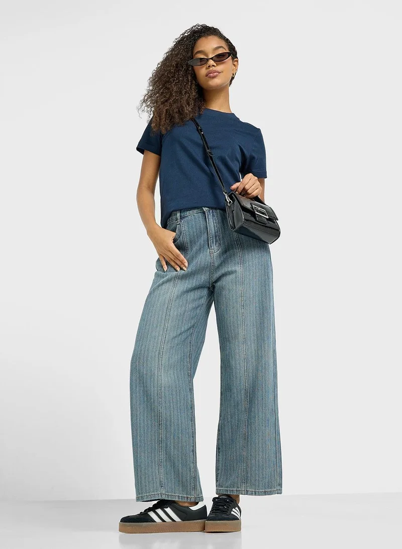 Ginger  High Rise Straight Fit Jeans for Women | Best Price UAE